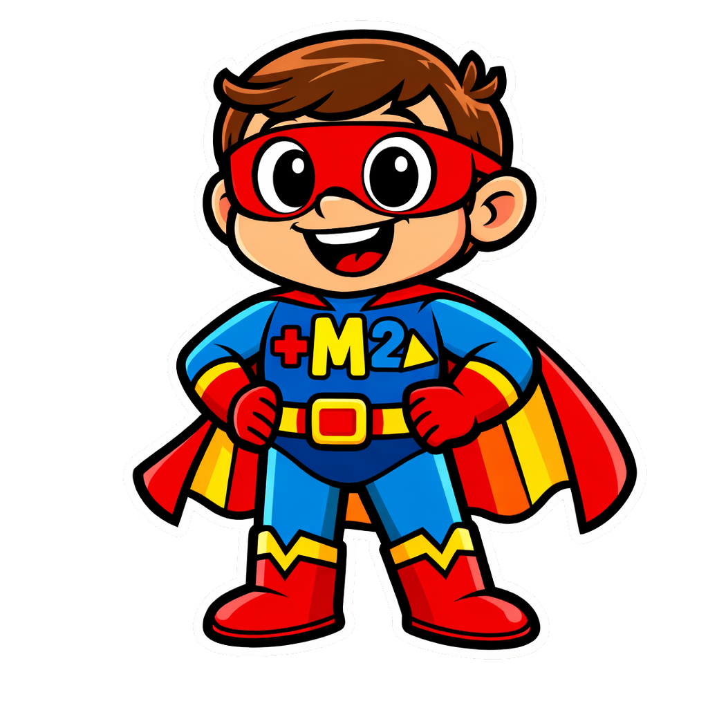 Super Maths Hero Mascot